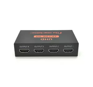 Активний HDMI сплитер 1 => 4 порта, 1080р, 1,4 версія, DC5V/2A, Box