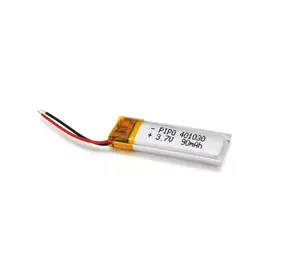 Літій-полімерний акумулятор 4*10*30mm (Li-ion 3.7В 200мА·год) Літій-полімерний акумулятор 4*10*30mm (Li-ion 3.7В 200мА·год)