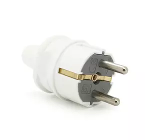 Вилка VIKO Євро пряма із заземленням. 16А 260V, White. ПВХ Вилка VIKO Євро пряма із заземленням. 16А 260V, White. ПВХ