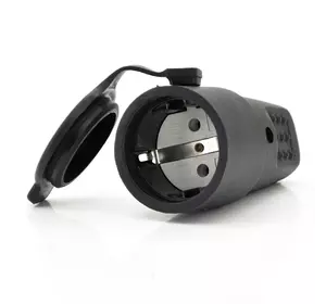 Штепсельний роз'єм з заземленням IP44 16A 250V 602228, Black Штепсельний роз'єм з заземленням IP44 16A 250V 602228, Black