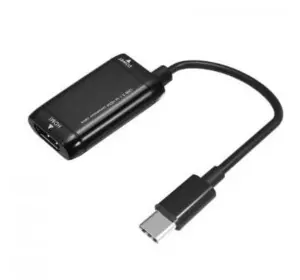 Конвертер Type C MHL на HDMI (для телевізора), Black/Silver, OEM Конвертер Type C MHL на HDMI (для телевізора), Black/Silver, OEM