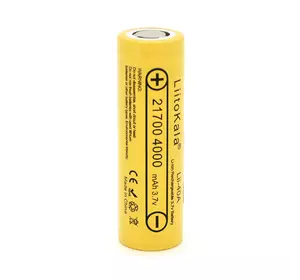 Акумулятор 21700 Li-Ion LiitoKala Lii-40A, 4000mah (4000-4300mah), 25A, 3.7V (2.5-4.2V), Yellow, PVC BOX Акумулятор 21700 Li-Ion LiitoKala Lii-40A, 4000mah (4000-4300mah), 25A, 3.7V (2.5-4.2V), Yellow, PVC BOX