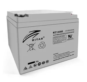 Акумуляторна батарея AGM RITAR RT12280, Gray Case, 12V 28Ah ( 166 х178 х125 ) Q2
