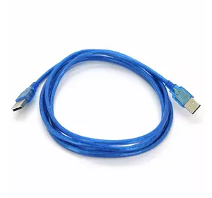 Кабель USB 2.0 RITAR AM / AM, 1.5m, 1 ферит, прозорий синій Кабель USB 2.0 RITAR AM / AM, 1.5m, 1 ферит, прозорий синій