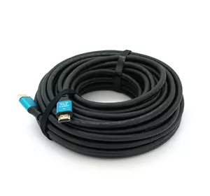 Кабель Merlion HDMI-HDMI 4Kx2K Ultra HD, 15.0m, v2,0, круглий Black, коннектор Blue, Blister-box, Q20 Кабель Merlion HDMI-HDMI 4Kx2K Ultra HD, 15.0m, v2,0, круглий Black, коннектор Blue, Blister-box, Q20
