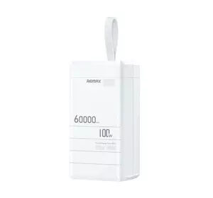 Power Bank Remax RPP-650 60000mAh, PD 100W+QC 22.5W, White, 1.46kg Power Bank Remax RPP-650 60000mAh, PD 100W+QC 22.5W, White, 1.46kg