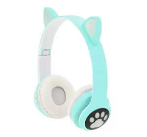 Бездротові навушники Bluetooth Cat Ear YR-28 Led, Green