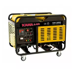 Генератор дизельний KDK12RE3, 3-фазний 220/400V, 50Hz, 12kVA/10kW, бак 34л, витрата 3 л/год, пуск: стартер, водяне охолодження, 1060x650x735 мм, 220 кг Генератор дизельний KDK12RE3, 3-фазний 220/400V, 50Hz, 12kVA/10kW, бак 34л, витрата 3 л/год, пуск: стартер, водяне охолодження, 1060x650x735 мм, 220 кг