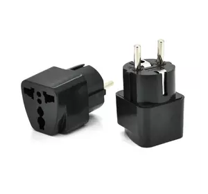 Перехідник на євророзетку TEFAL-трійник Black, в упаковці 20 штук, ціна за штуку, Q1000 Перехідник на євророзетку TEFAL-трійник Black, в упаковці 20 штук, ціна за штуку, Q1000