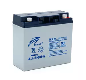 Тягова акумуляторна батарея RITAR EV12-22,12V 22Ah, M5 ( 181 х 77 х 170 ), Q4 Тягова акумуляторна батарея RITAR EV12-22,12V 22Ah, M5 ( 181 х 77 х 170 ), Q4