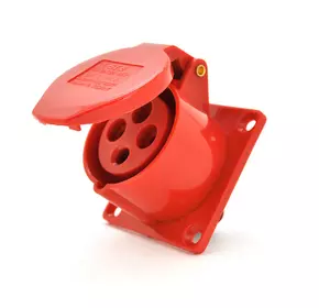 Розетка накладна пряма SF-314, 4 полюса, 3Р + E, 16А, 380V, IP44 Розетка накладна пряма SF-314, 4 полюса, 3Р + E, 16А, 380V, IP44
