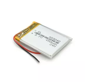 Літій-полімерний акумулятор 4*30*40mm (Li-ion 3.7В 450мА·ч) Літій-полімерний акумулятор 4*30*40mm (Li-ion 3.7В 450мА·ч)