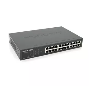 Комутатор Mercury S124D, 24 порти Ethernet 10/100 Мбіт / сек, BOX Q6 Комутатор Mercury S124D, 24 порти Ethernet 10/100 Мбіт / сек, BOX Q6