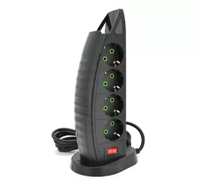 Мережевий фільтр F14, 8 розеток EU+3 USB+Type-C, кнопка включення з індикатором, 2 м, 3х0,75мм, 2500W, Black, Box Мережевий фільтр F14, 8 розеток EU+3 USB+Type-C, кнопка включення з індикатором, 2 м, 3х0,75мм, 2500W, Black, Box
