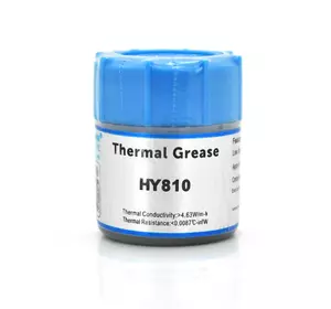 Паста термопровідна HY-810 15g, банку, Grey,> 4,63W / m-K, <0.0087 ° C-in² / W, -30 ° ≈280 °, OEM Q40 Паста термопровідна HY-810 15g, банку, Grey,> 4,63W / m-K, <0.0087 ° C-in² / W, -30 ° ≈280 °, OEM Q40
