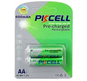 Акумулятор PKCELL 1.2V AA 600mAh NiMH Already Charged, 2 штуки у блістері ціна за блістер, Q12 Акумулятор PKCELL 1.2V AA 600mAh NiMH Already Charged, 2 штуки у блістері ціна за блістер, Q12