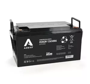 Акумулятор AZBIST Super AGM ASAGM-12650M6, Black Case, 12V 65.0Ah ( 348 х 168 х 178 ) Q1