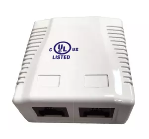 Розетка зовнішнього монтажу OK-net 5е UTP, 2 порт Розетка зовнішнього монтажу OK-net 5е UTP, 2 порт