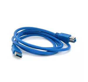 Кабель USB 3.0 AM/BM 1,5 м blue для периферії Кабель USB 3.0 AM/BM 1,5 м blue для периферії