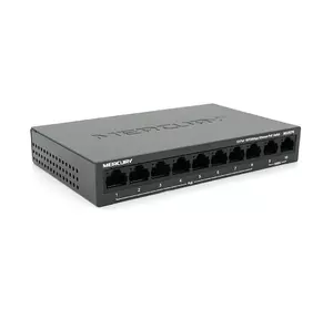 Комутатор POE Mercury MS10CPS з 8 портами POE + 2 порти UP-Link 100Мбіт, БП у комплекті, Q18 Комутатор POE Mercury MS10CPS з 8 портами POE + 2 порти UP-Link 100Мбіт, БП у комплекті, Q18