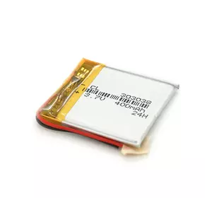 Літій-полімерний акумулятор 3*30*38mm (Li-ion 3.7В 400мА·ч) Літій-полімерний акумулятор 3*30*38mm (Li-ion 3.7В 400мА·ч)