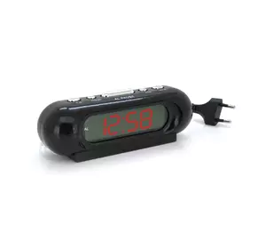 Електронний годинник VST-716, будильник, живлення від кабелю 220V, Red Light