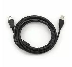 Подовжувач USB 2.0 AM / AF, 2.0m, 1 ферит, чорний Пакет Q250