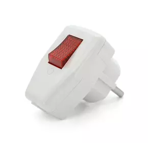 Вилка з вимикачем кутова YT-426A, 16A 250V, A105, White, Вилка з вимикачем кутова YT-426A, 16A 250V, A105, White,