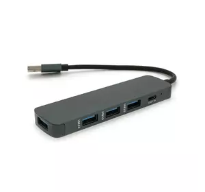 Хаб USB 3.0 алюмінієвий, 4 порту, 20 см, заряд до 900mAh, підтримка до 2TB, Пакет Хаб USB 3.0 алюмінієвий, 4 порту, 20 см, заряд до 900mAh, підтримка до 2TB, Пакет