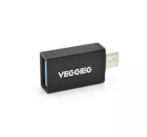 Перехідник VEGGIEG V-OT01 USB2.0(AF) OTG => microUSB(M), Black, Пакет