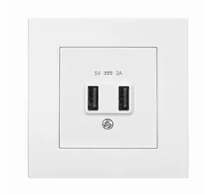 Розетка Panasonic Arkedia Slim USB 5В-2А, біла Розетка Panasonic Arkedia Slim USB 5В-2А, біла