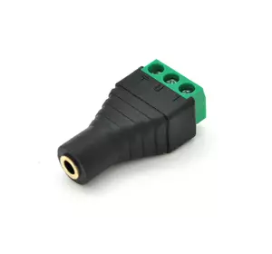 Гніздо для підключення  miniJack 3.5 Stereo (3 контакти) із клемами під кабель Q100