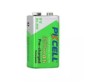 Акумулятор PKCELL 9V/350mAh, крона, NiMH Rechargeable Battery, 1 штука у блістері ціна за блістер Q10 Акумулятор PKCELL 9V/350mAh, крона, NiMH Rechargeable Battery, 1 штука у блістері ціна за блістер Q10