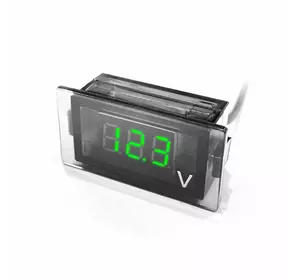 Цифровий вольтметр DY-G, діапазон вимірювань 12-24V, 49x18x26 mm, Green Цифровий вольтметр DY-G, діапазон вимірювань 12-24V, 49x18x26 mm, Green