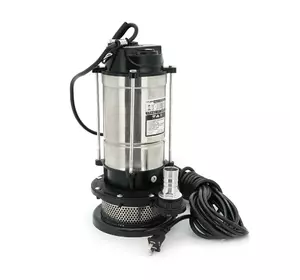Занурювальний насос, 1100W, 220V, до 4м³/год, підйом до 26м, 25мм, нержавіюча сталь, 410х195х225 мм, 11 кг. + перехідник Занурювальний насос, 1100W, 220V, до 4м³/год, підйом до 26м, 25мм, нержавіюча сталь, 410х195х225 мм, 11 кг. + перехідник
