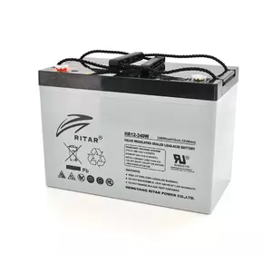 Акумуляторна батарея AGM RITAR HR12340W, Gray Case, 12V 90.0Ah ( 307 х 169 х 210 (215 ) 29.00kg Q1/48 Акумуляторна батарея AGM RITAR HR12340W, Gray Case, 12V 90.0Ah ( 307 х 169 х 210 (215 ) 29.00kg Q1/48