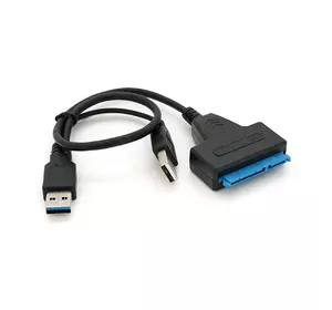 Кабель Usb 3.0 AM + USB 2.0 to SATA black 0.1m для HDD / SSD дисків Кабель Usb 3.0 AM + USB 2.0 to SATA black 0.1m для HDD / SSD дисків