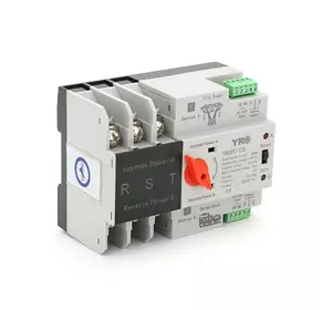Автомат введення резерву (АВР) триполюсний YRQ2PC-125, 400V/125A на DIN-рейку для генераторів Автомат введення резерву (АВР) триполюсний YRQ2PC-125, 400V/125A на DIN-рейку для генераторів