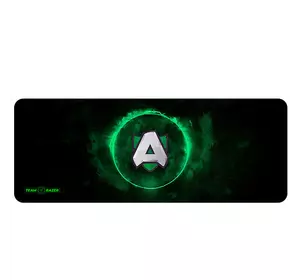 Килимок 300*700 тканинний RAZER TEAM з боковою прошивкою, товщина 3 мм, колір Black/Green, OEM Килимок 300*700 тканинний RAZER TEAM з боковою прошивкою, товщина 3 мм, колір Black/Green, OEM