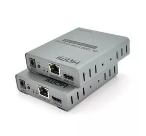 Одноканальний активний подовжувач HDMI сигналу по UTP кабелю з ик управлінням до 120 метрів, cat5e/cat6e 4K/1080P з блоком живлення. Одноканальний активний подовжувач HDMI сигналу по UTP кабелю з ик управлінням до 120 метрів, cat5e/cat6e 4K/1080P з блоком живлення.