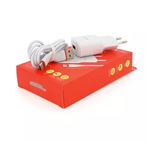 Набір BOROFONE BA48A СЗУ 1xUSB+ кабель Type-C, 2.1A, 1м, White, Box