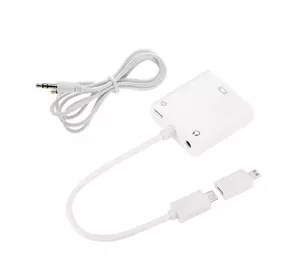 Конвертер MHL microUSB (тато) => VGA(мама) + Audio Jack3.5, 0.1м, White, BOX Конвертер MHL microUSB (тато) => VGA(мама) + Audio Jack3.5, 0.1м, White, BOX