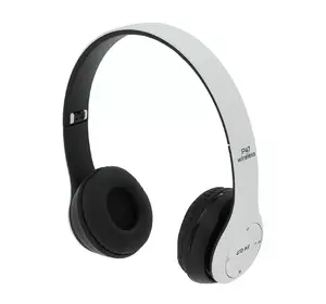 Бездротові навушники Bluetooth P47 Led, Black/White