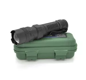 Ліхтарик ручний POWERMASTER MX-511, 1LED CREE Q5, 3W, 3 режими, ZOOM, вбудований аккум, Black, IP40, 126х24х24мм, USB, BOX