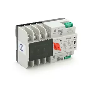 Автомат введення резерву (АВР) чотириполюсний YRQ2PC-125, 400V/125A на DIN-рейку для генераторів Автомат введення резерву (АВР) чотириполюсний YRQ2PC-125, 400V/125A на DIN-рейку для генераторів