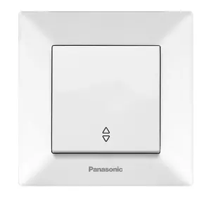 Вимикач Panasonic Arkedia Slim одноклавішний прохідний, білий Вимикач Panasonic Arkedia Slim одноклавішний прохідний, білий