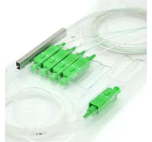 Дільник Coupler PLC-1x4-split-0-SC/APC mini 0.9mm Дільник Coupler PLC-1x4-split-0-SC/APC mini 0.9mm