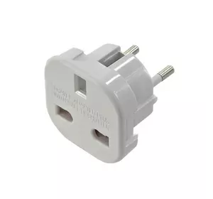 Переходник на евророзетку 9625 White, 110-250V, 10-16A, 1800W Переходник на евророзетку 9625 White, 110-250V, 10-16A, 1800W