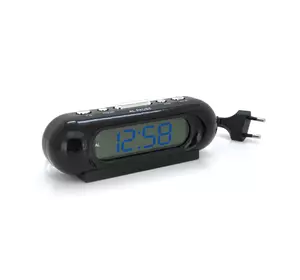 Електронний годинник VST-716, будильник, живлення від кабелю 220V, Blue Light