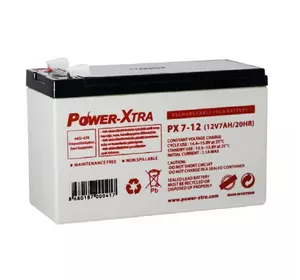 Акумуляторна батарея AGM Power-Xtra PX7-12(28W), Gray Case, 12V 7.0Ah ( 151 х 65 х 94 (100) ) Q5 Акумуляторна батарея AGM Power-Xtra PX7-12(28W), Gray Case, 12V 7.0Ah ( 151 х 65 х 94 (100) ) Q5